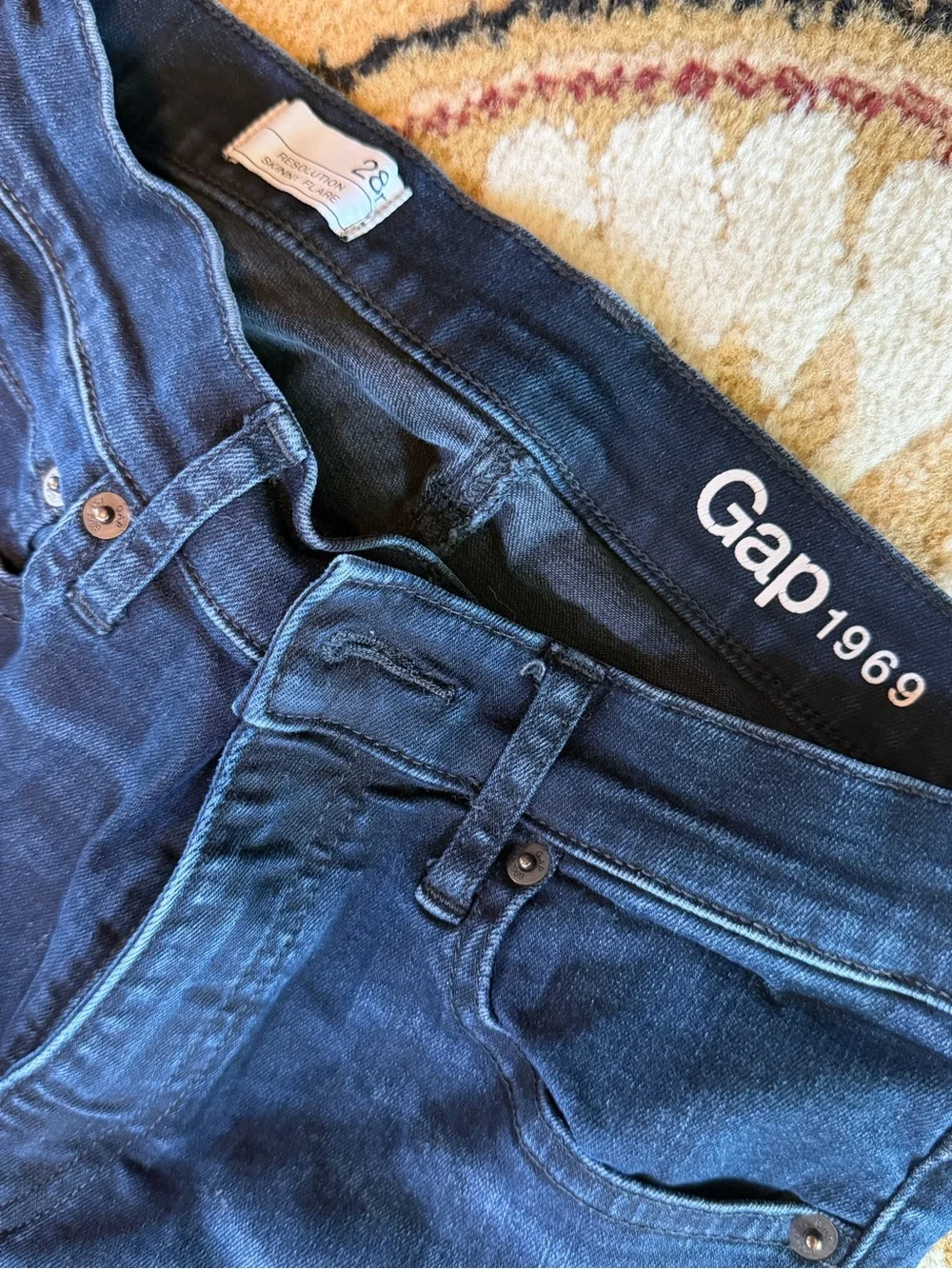GAP Women's Indigo skinny Flare Jeans